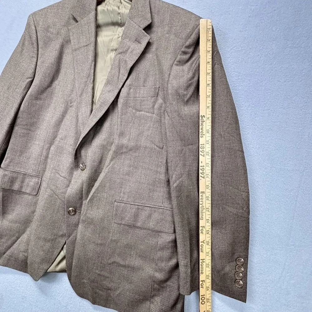 Chaps Blazer Mens 42R Brown‎ Silk Wool Blend 2 Button Sport Coat businessman
